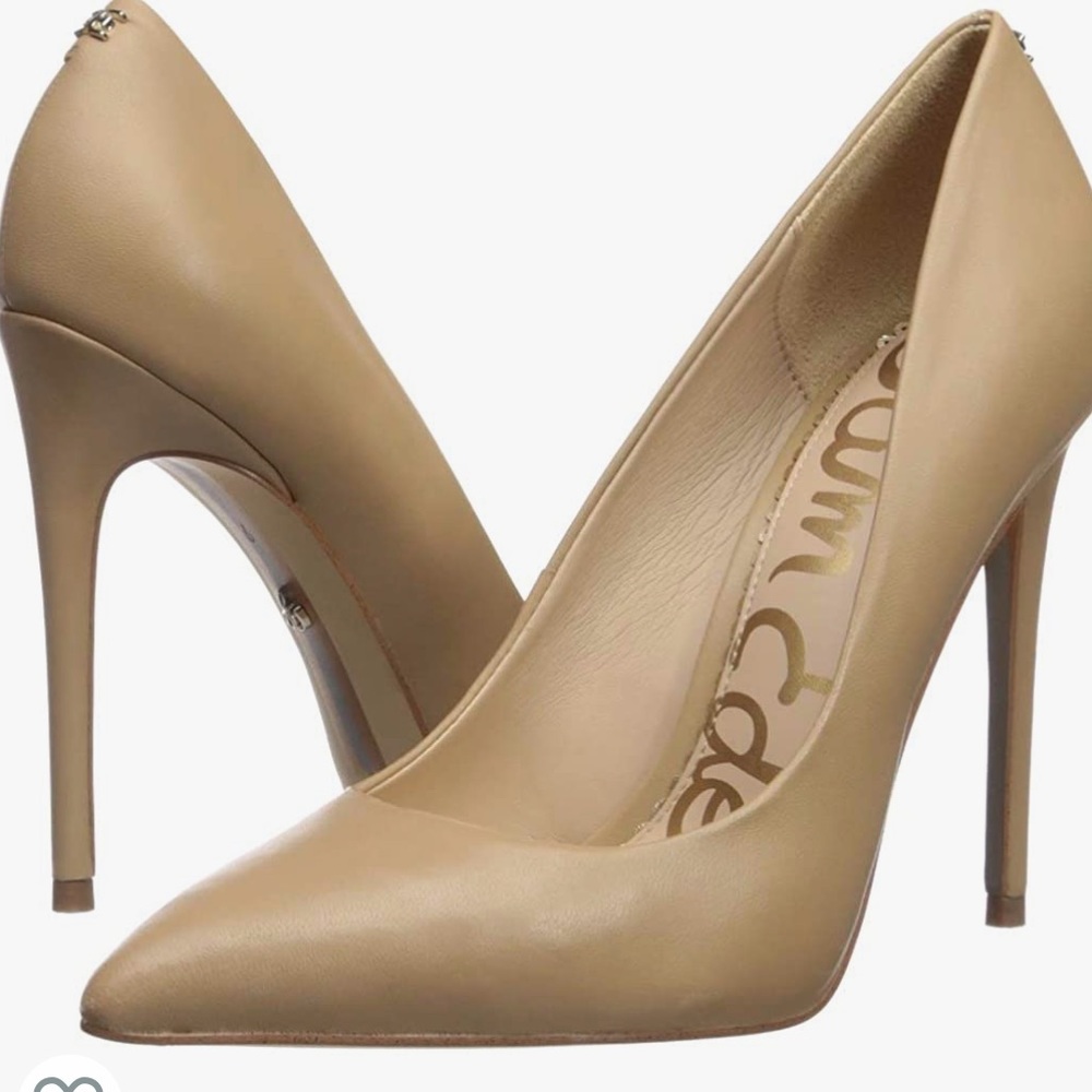 Sam Edelman “Danna” Pump, Nude Leather. 9.5 M Stiletto Heel. NIB